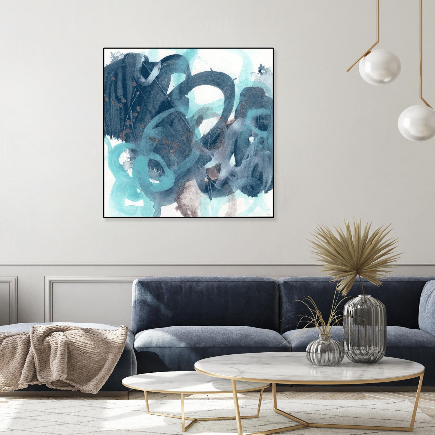 Blue Byte I by June Vess on GIANT ART - blue abstract abstract