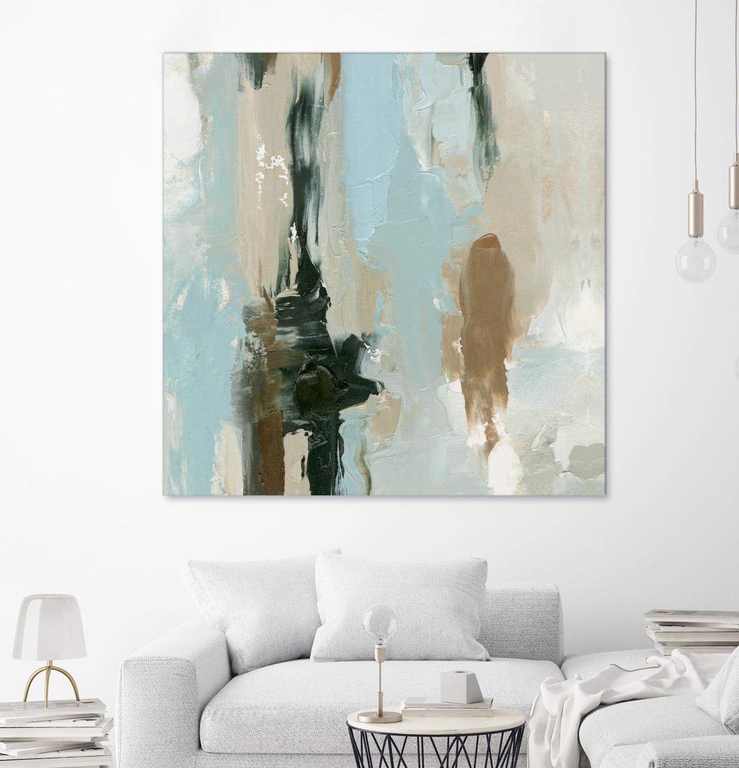 Neutral Landslide I by Emma Caroline on GIANT ART - green landscapes & seascapes abstract