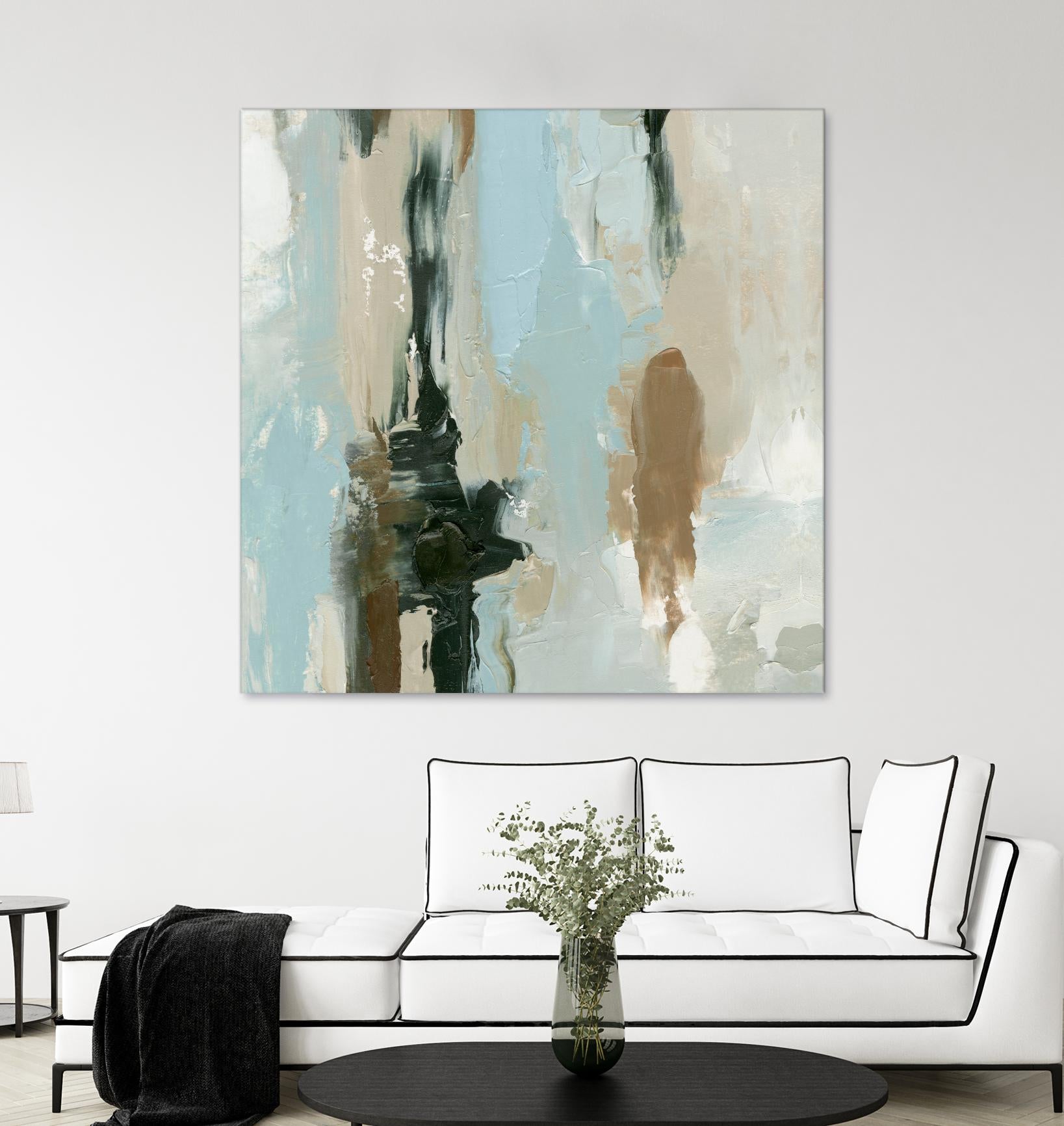 Neutral Landslide I by Emma Caroline on GIANT ART - green landscapes & seascapes abstract