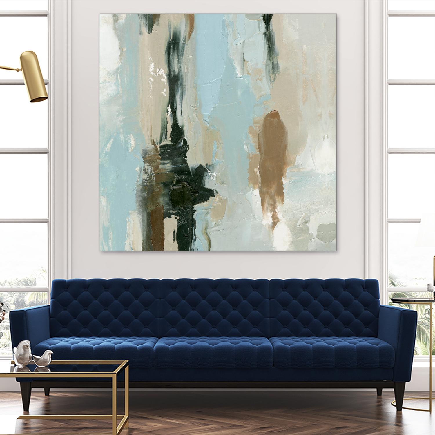 Neutral Landslide I by Emma Caroline on GIANT ART - green landscapes & seascapes abstract