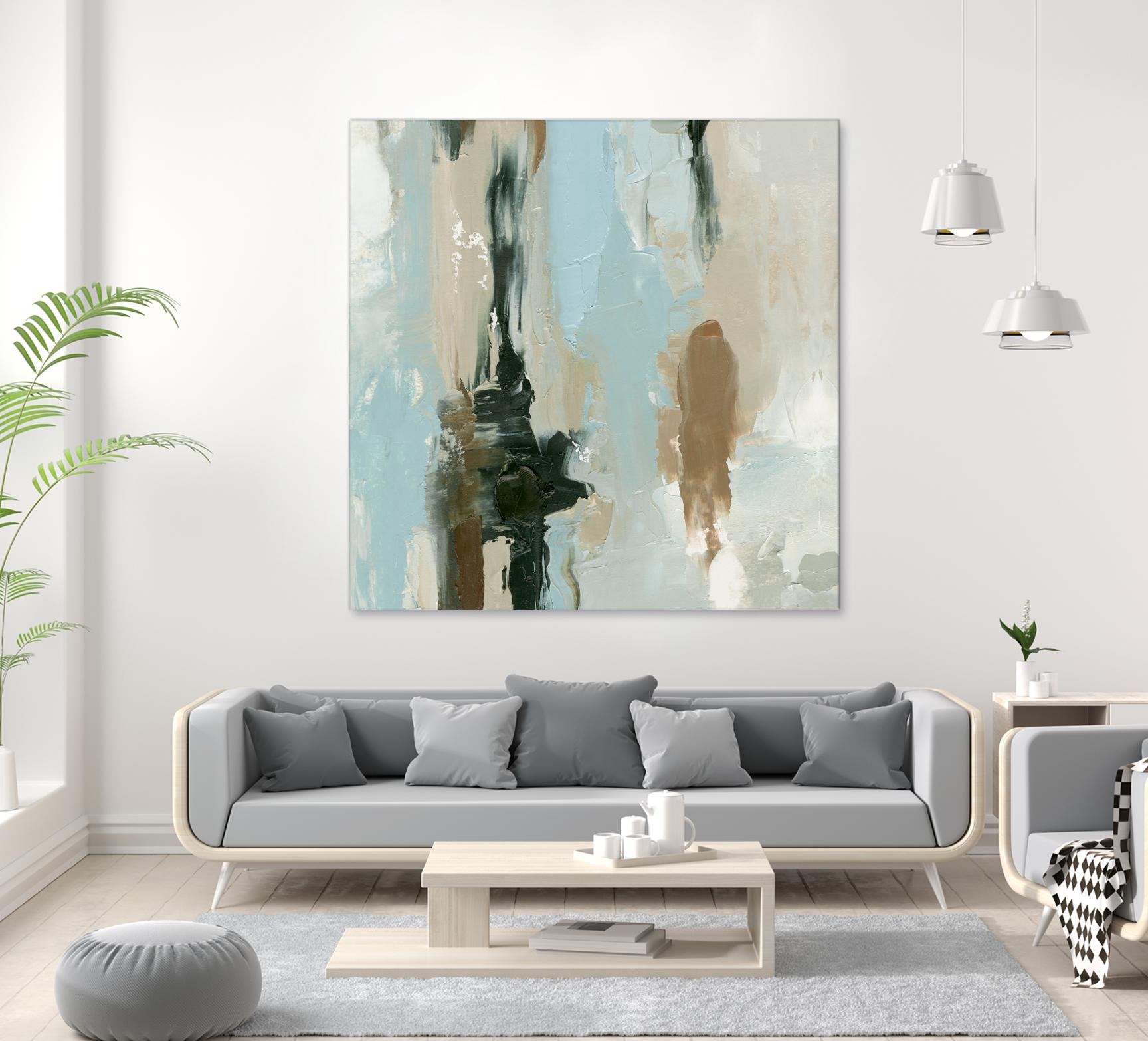 Neutral Landslide I by Emma Caroline on GIANT ART - green landscapes & seascapes abstract