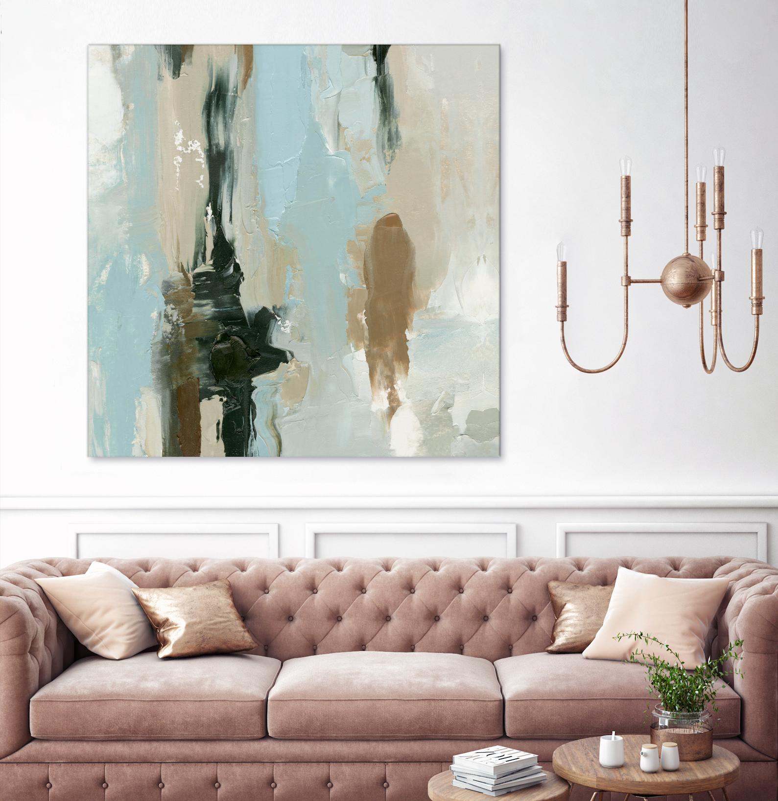 Neutral Landslide I by Emma Caroline on GIANT ART - green landscapes & seascapes abstract