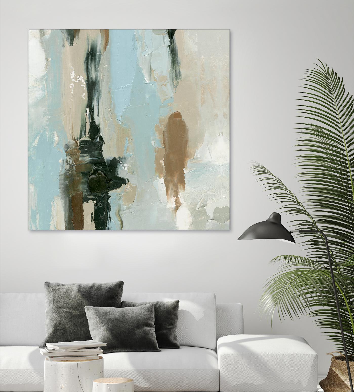 Neutral Landslide I by Emma Caroline on GIANT ART - green landscapes & seascapes abstract