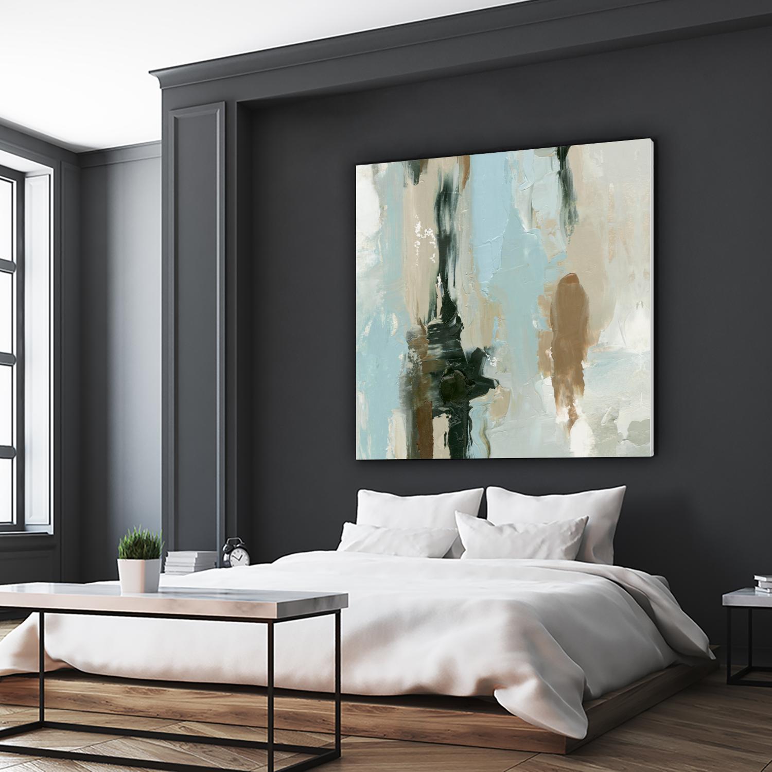 Neutral Landslide I by Emma Caroline on GIANT ART - green landscapes & seascapes abstract