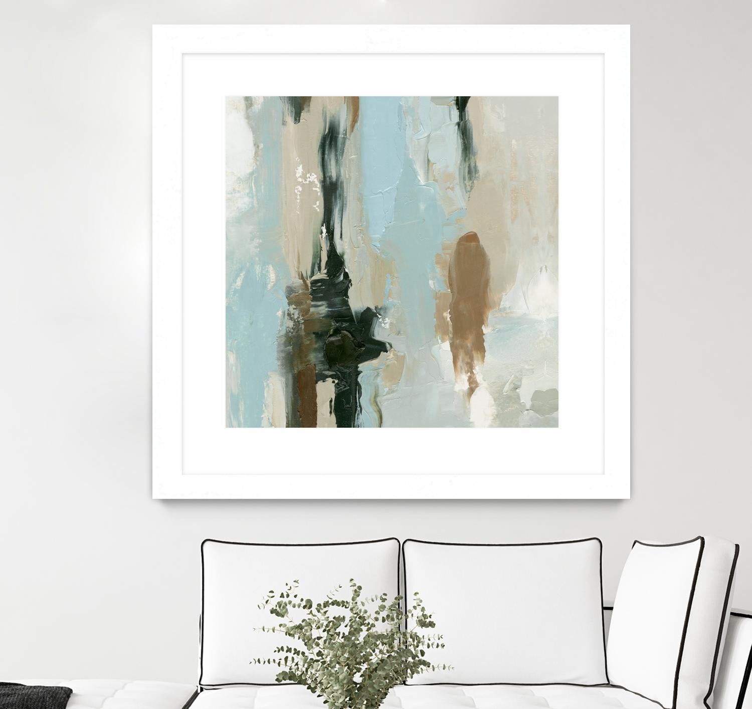 Neutral Landslide I by Emma Caroline on GIANT ART - green landscapes & seascapes abstract