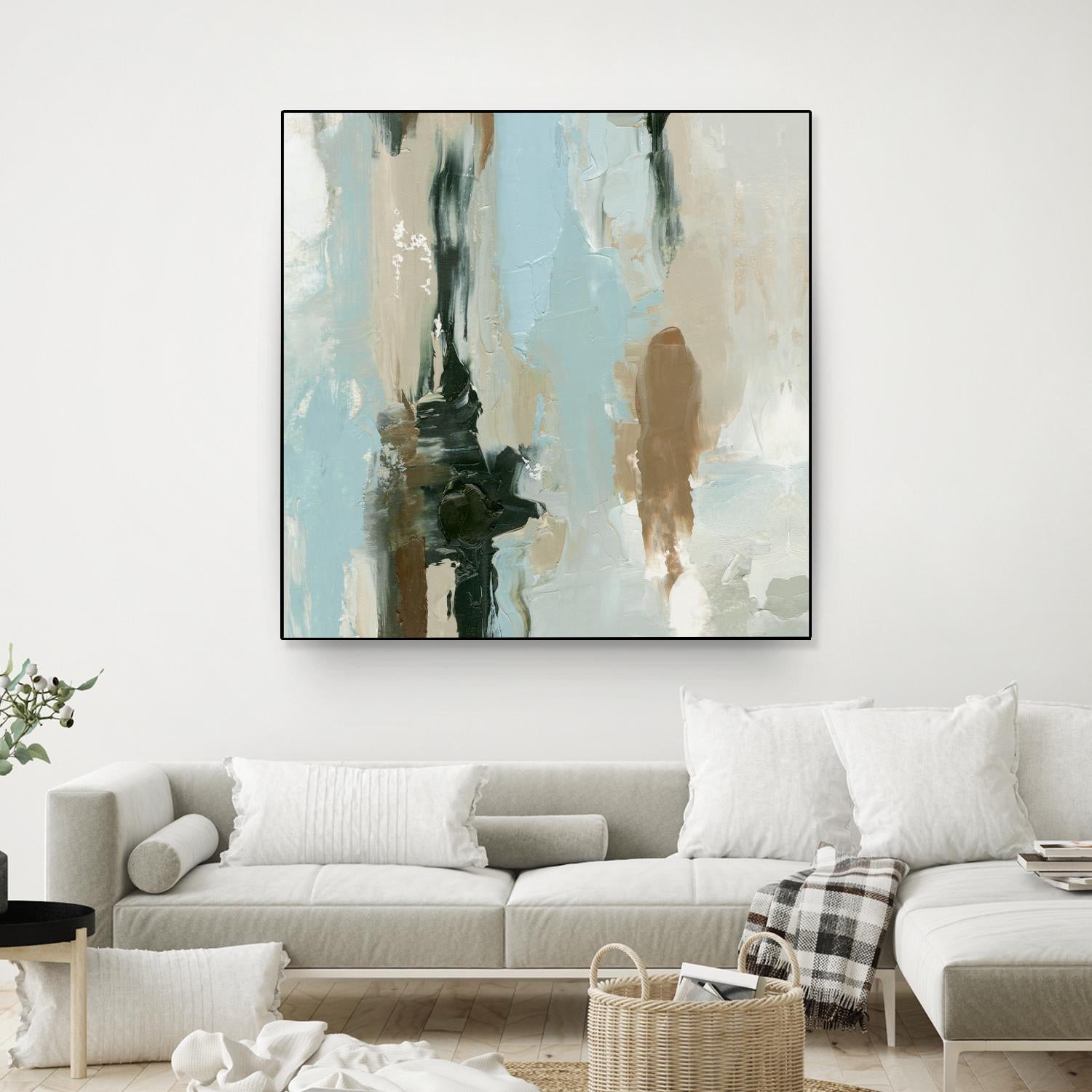 Neutral Landslide I by Emma Caroline on GIANT ART - green landscapes & seascapes abstract