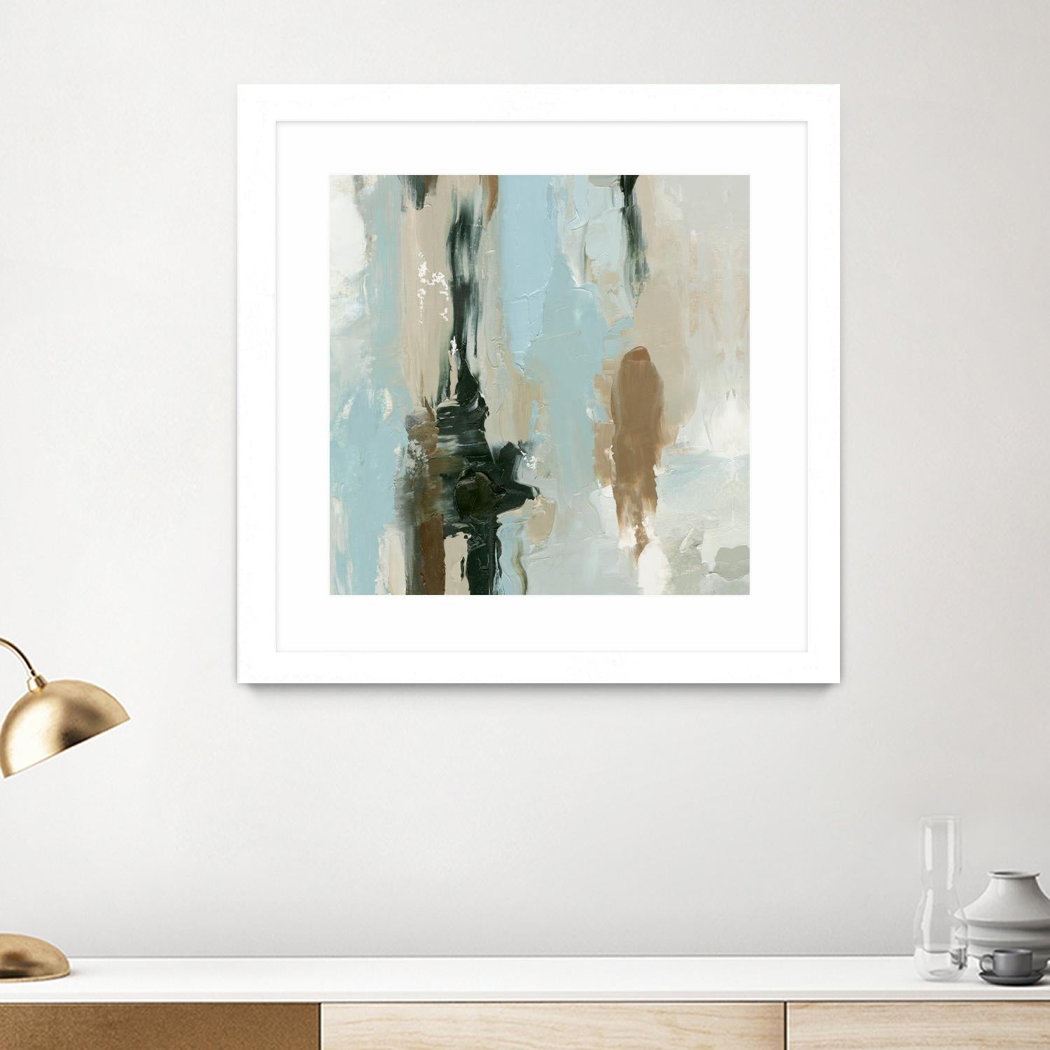 Neutral Landslide I by Emma Caroline on GIANT ART - green landscapes & seascapes abstract