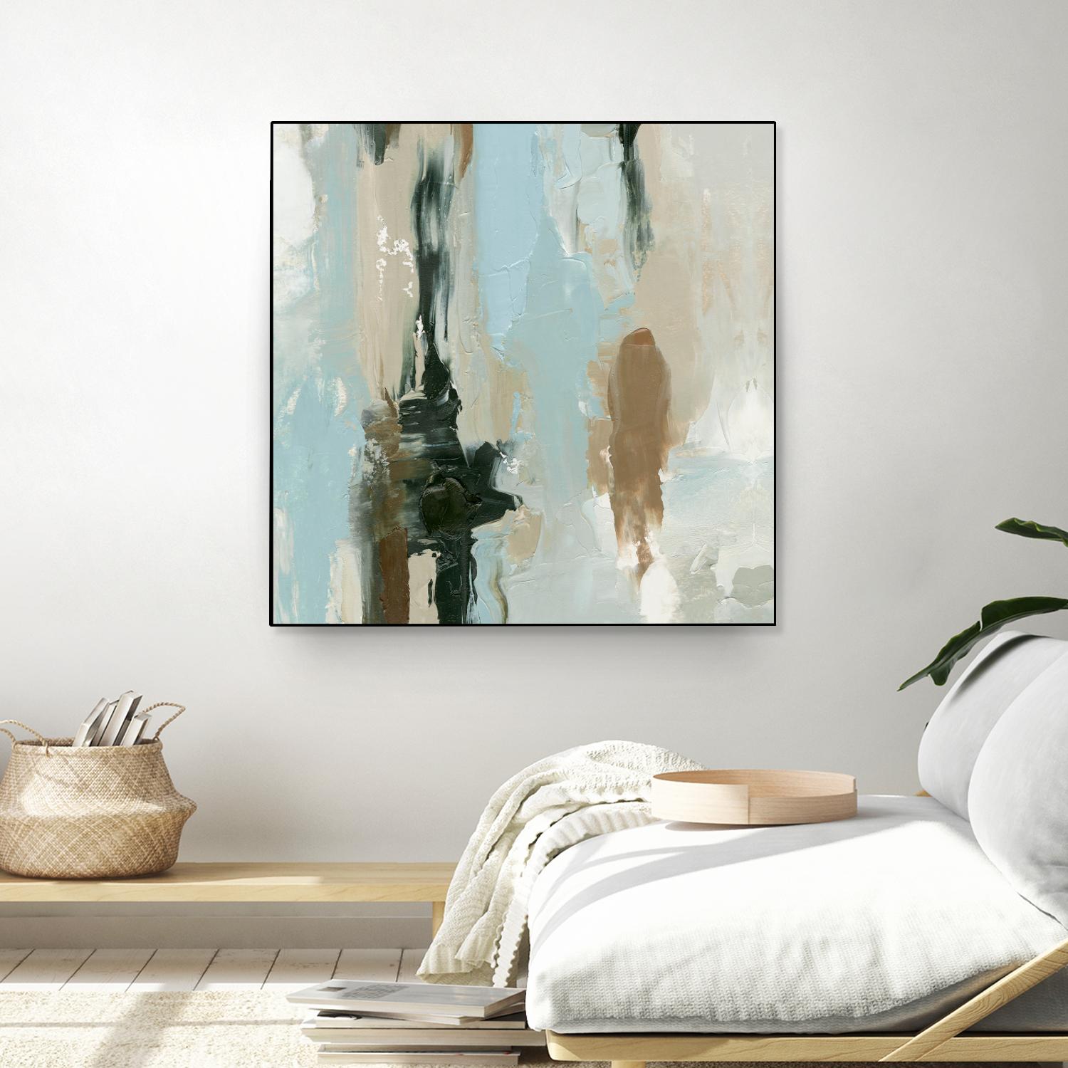 Neutral Landslide I by Emma Caroline on GIANT ART - green landscapes & seascapes abstract