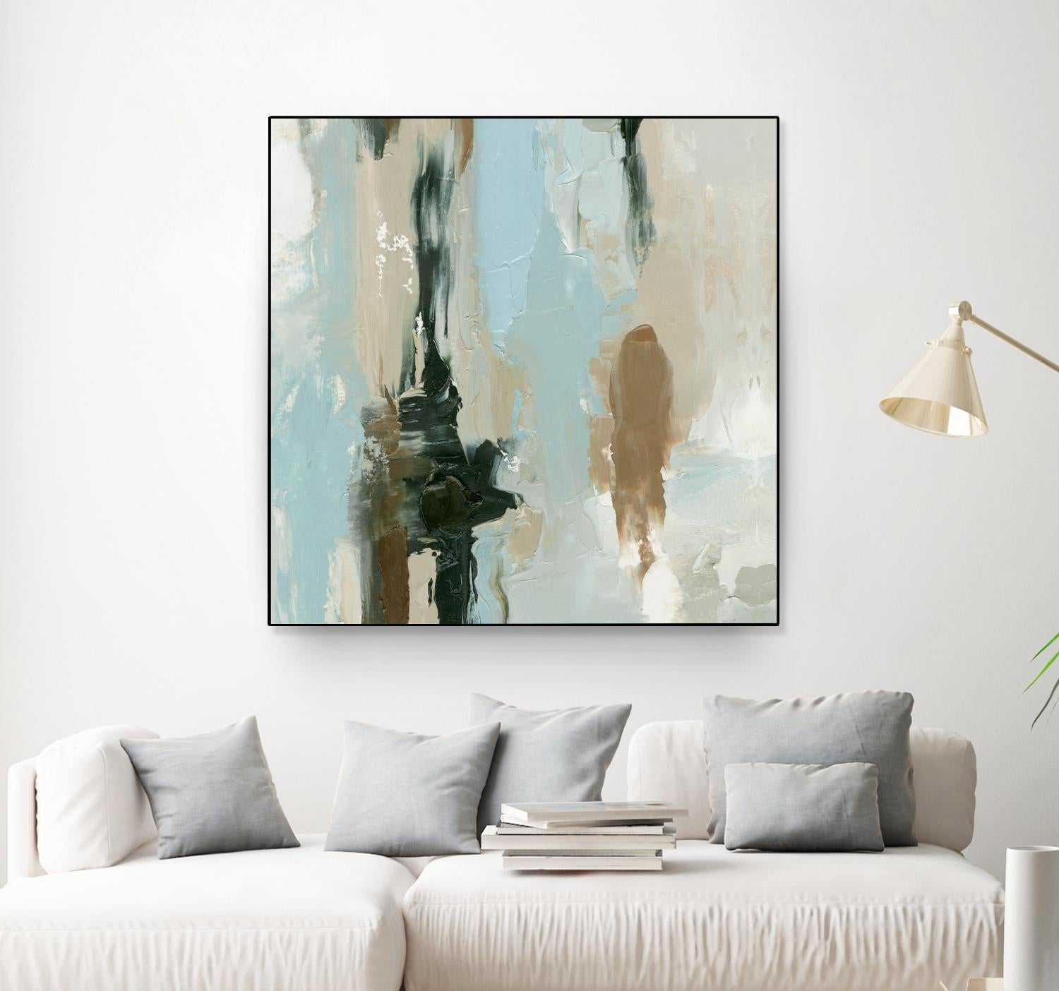 Neutral Landslide I by Emma Caroline on GIANT ART - green landscapes & seascapes abstract