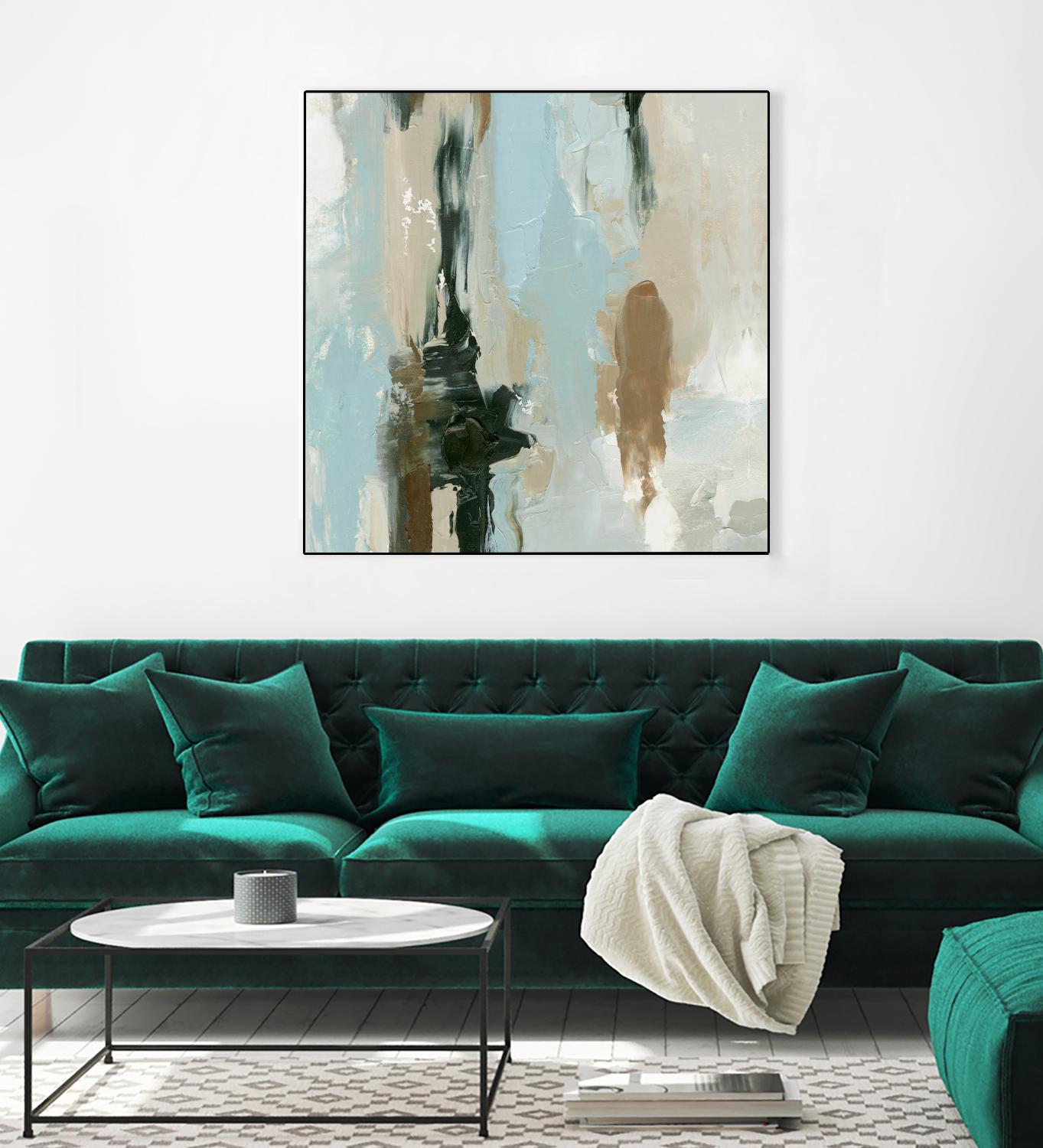 Neutral Landslide I by Emma Caroline on GIANT ART - green landscapes & seascapes abstract