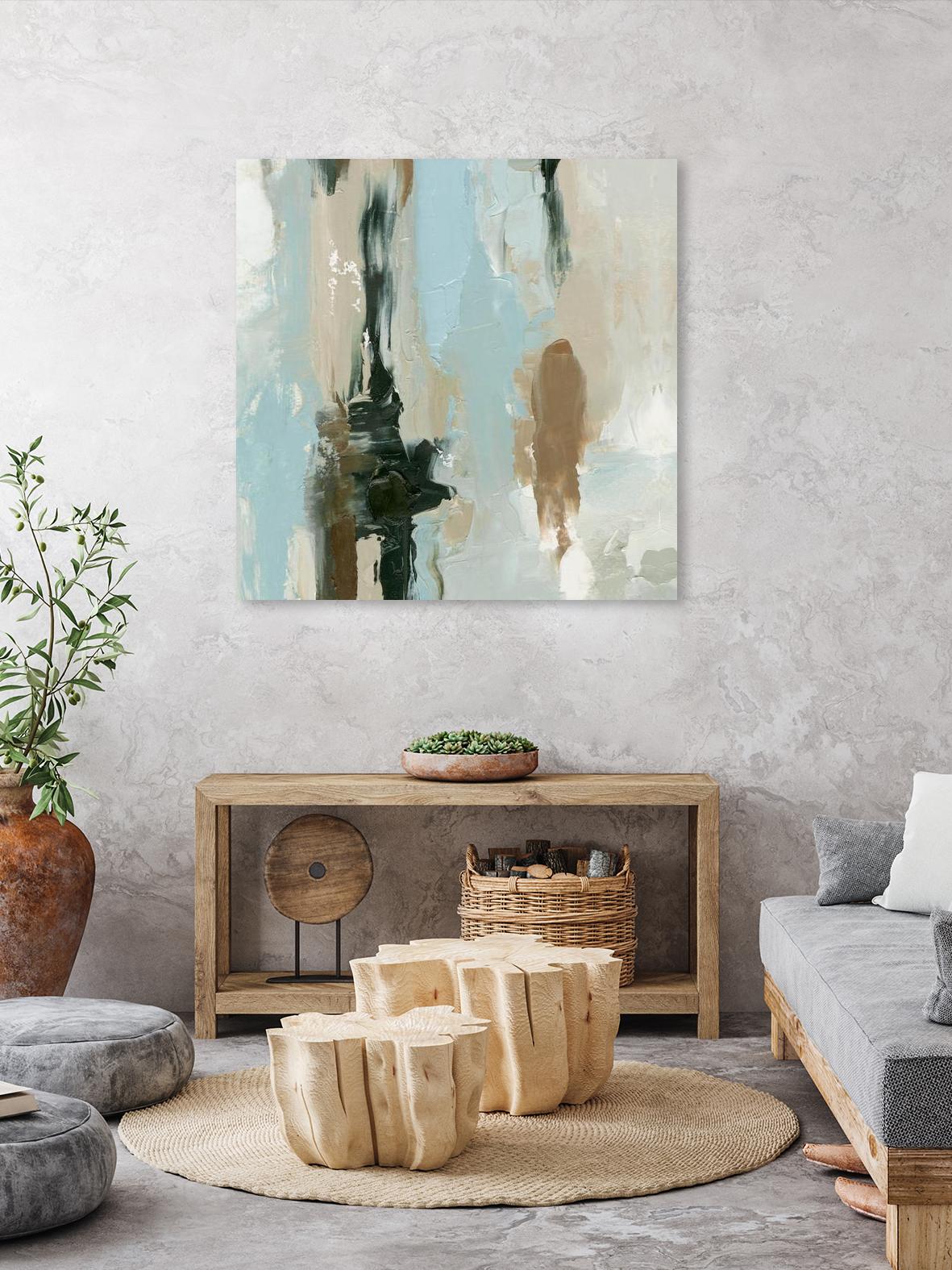 Neutral Landslide I by Emma Caroline on GIANT ART - green landscapes & seascapes abstract