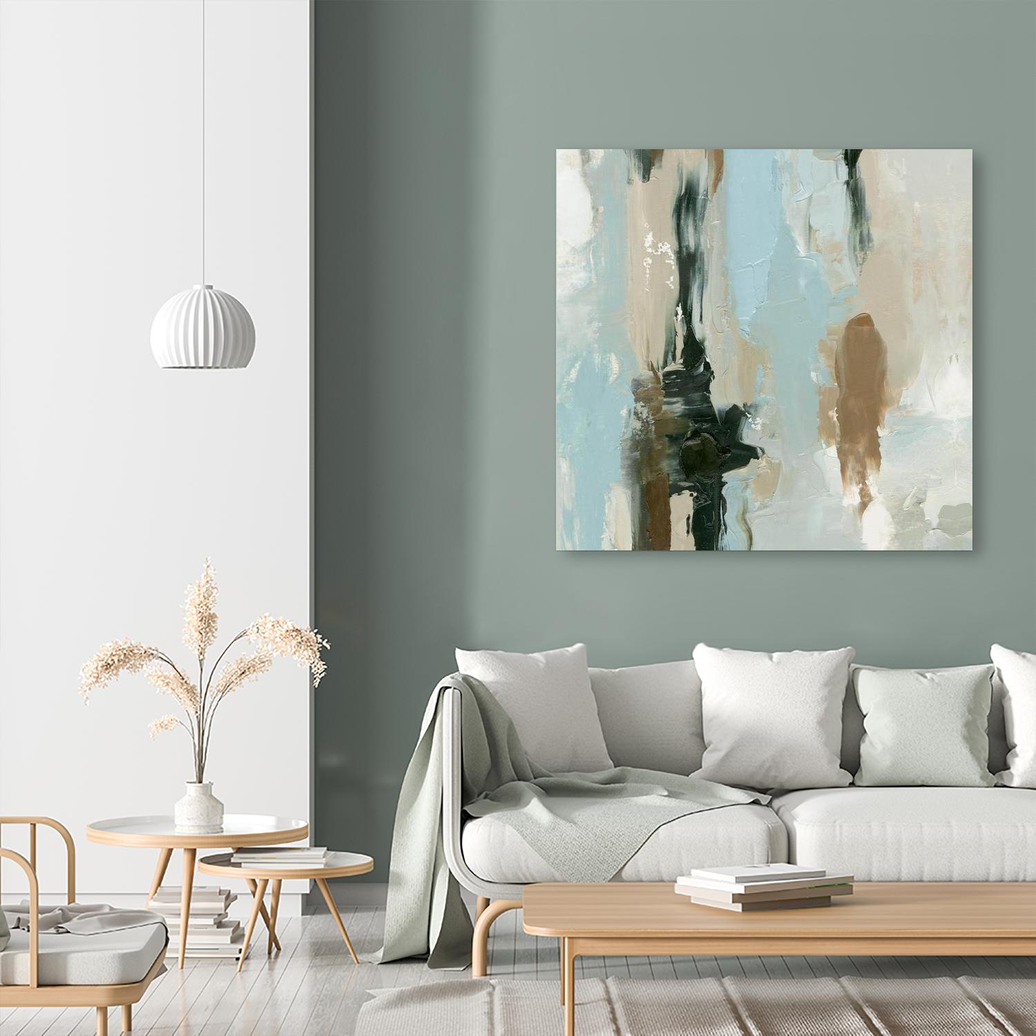 Neutral Landslide I by Emma Caroline on GIANT ART - green landscapes & seascapes abstract