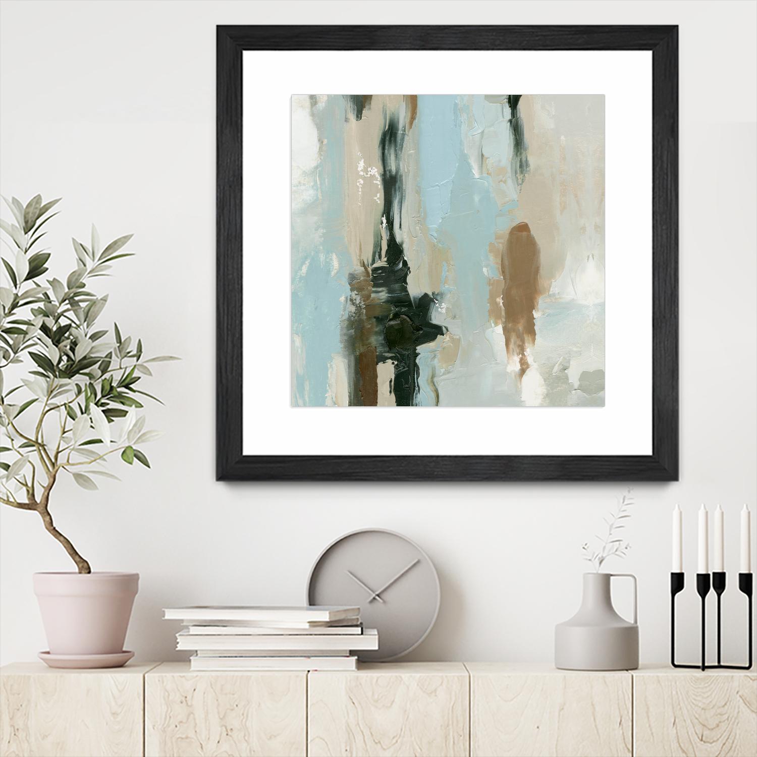 Neutral Landslide I by Emma Caroline on GIANT ART - green landscapes & seascapes abstract