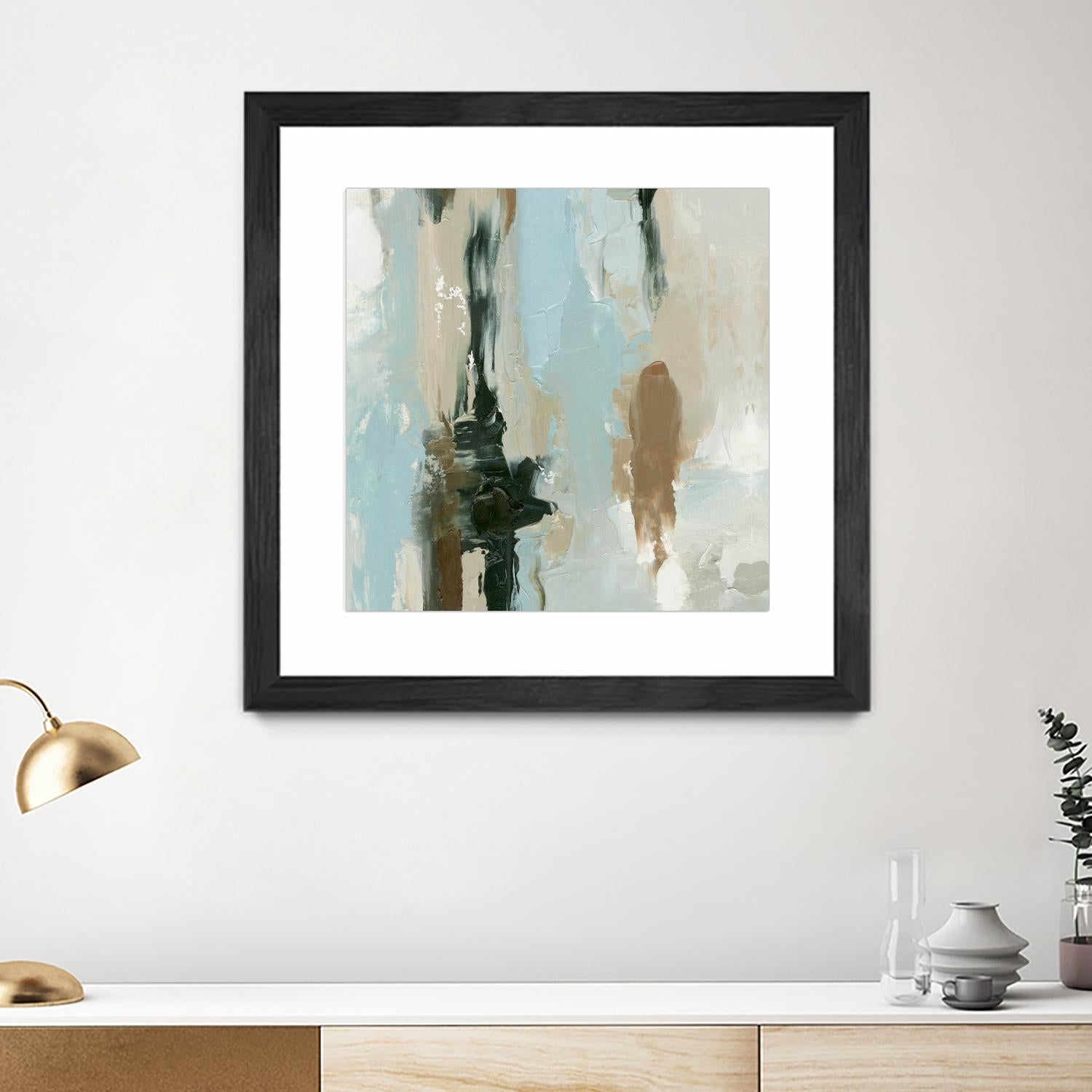 Neutral Landslide I by Emma Caroline on GIANT ART - green landscapes & seascapes abstract