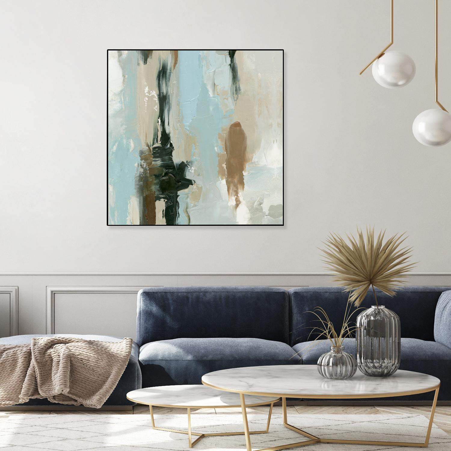 Neutral Landslide I by Emma Caroline on GIANT ART - green landscapes & seascapes abstract