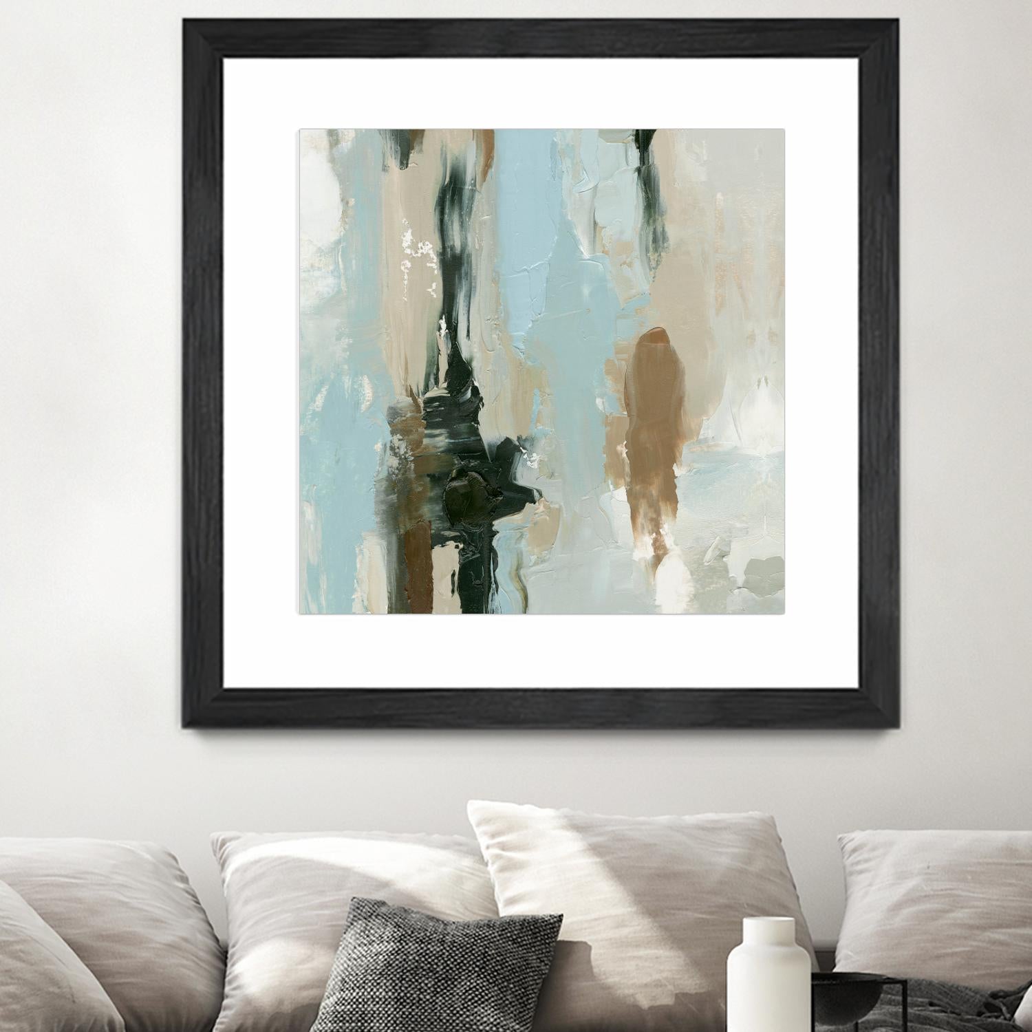 Neutral Landslide I by Emma Caroline on GIANT ART - green landscapes & seascapes abstract