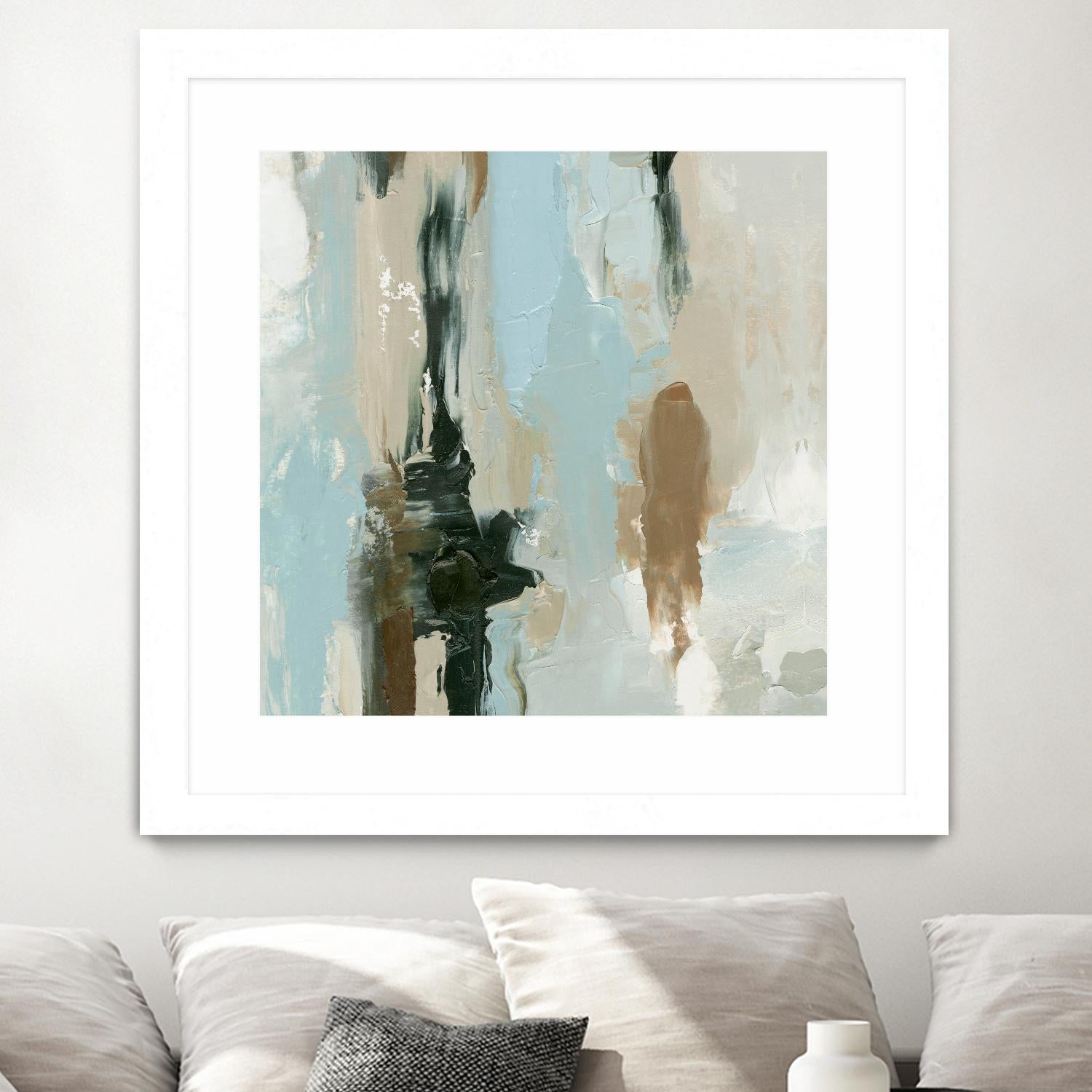 Neutral Landslide I by Emma Caroline on GIANT ART - green landscapes & seascapes abstract