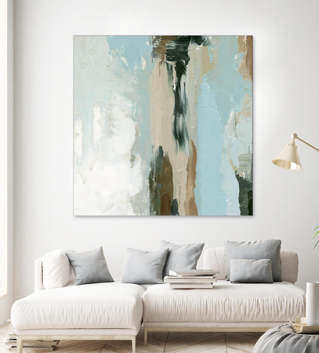 Neutral Landslide II by Emma Caroline on GIANT ART - green landscapes & seascapes abstract