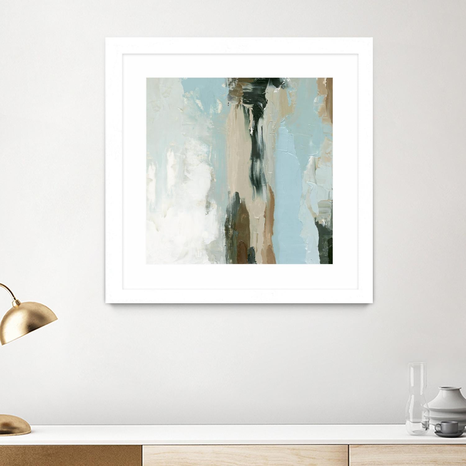 Neutral Landslide II by Emma Caroline on GIANT ART - green landscapes & seascapes abstract