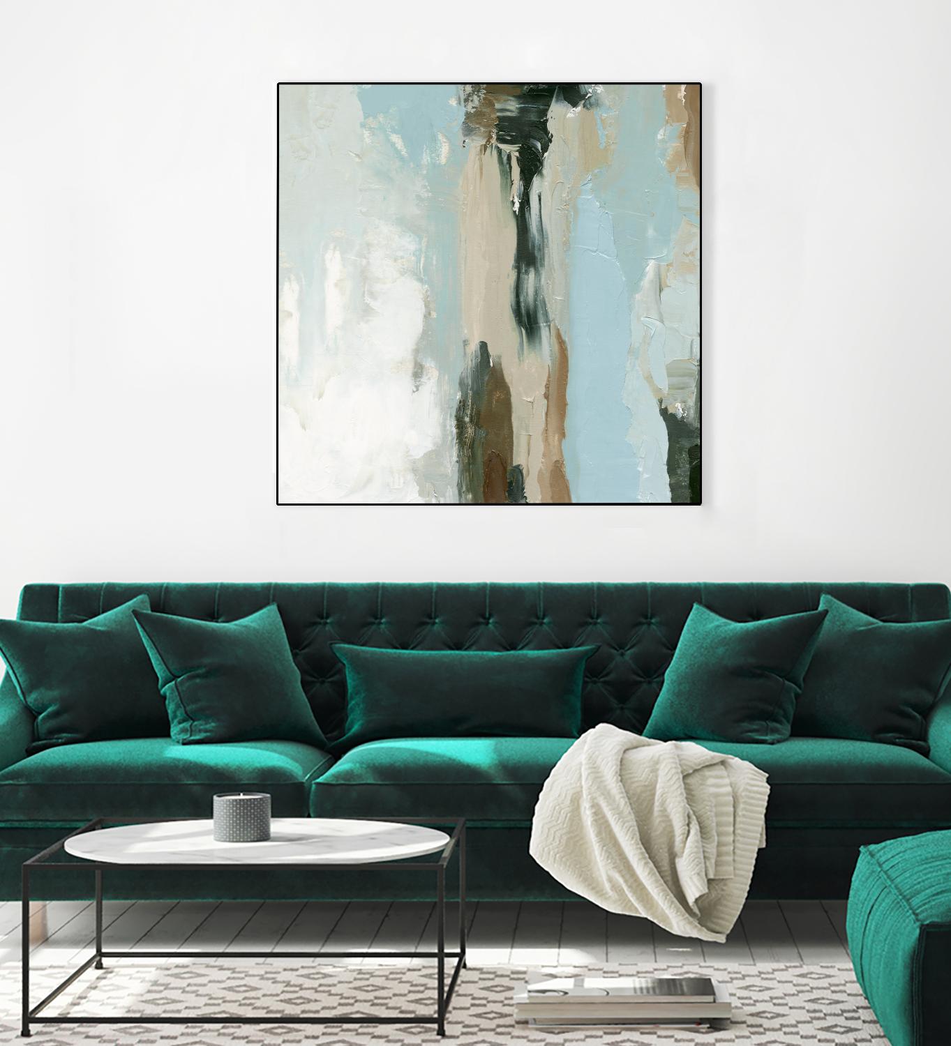 Neutral Landslide II by Emma Caroline on GIANT ART - green landscapes & seascapes abstract