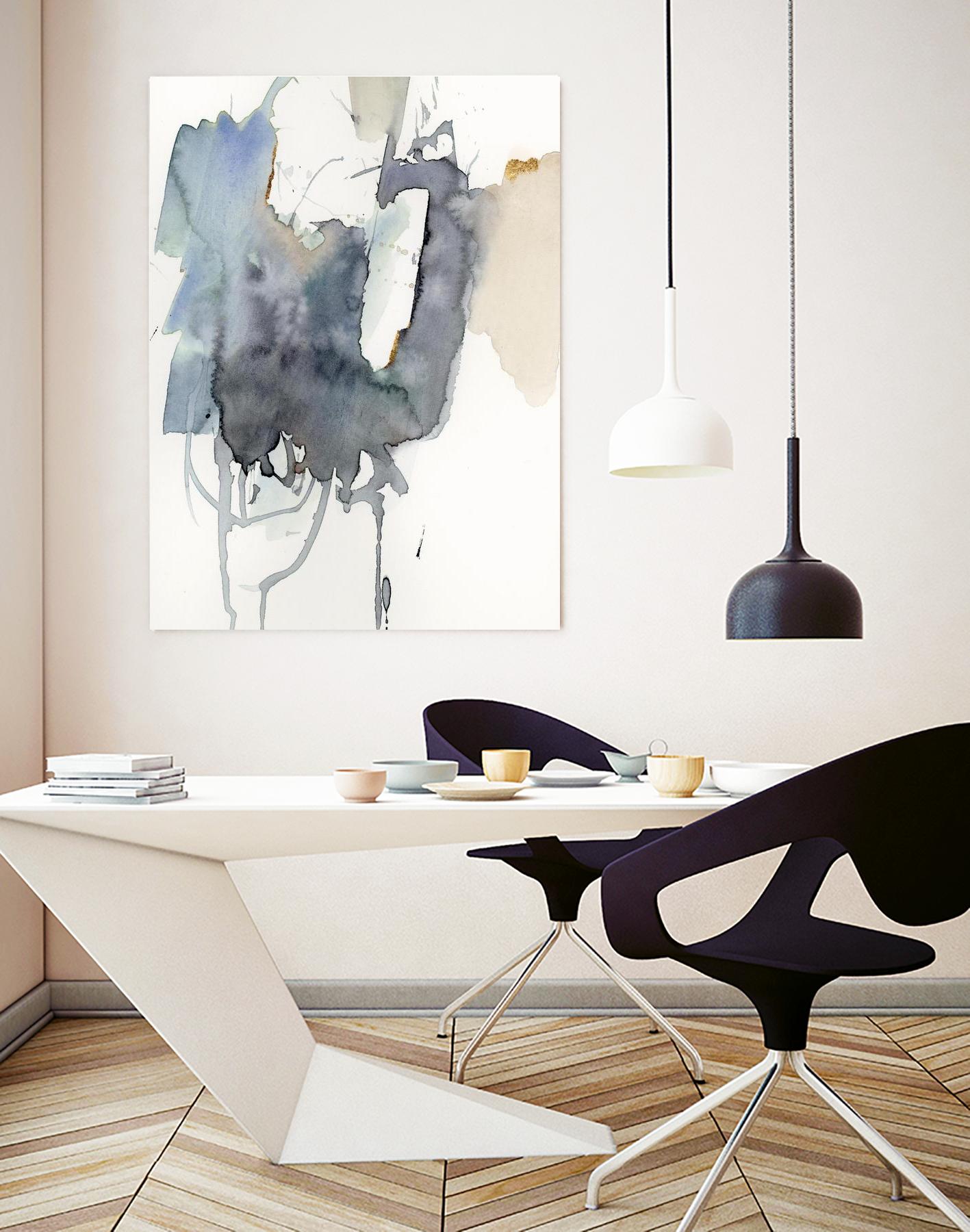 Indigo Splatter I by Victoria Barnes on GIANT ART - gold abstract abstract