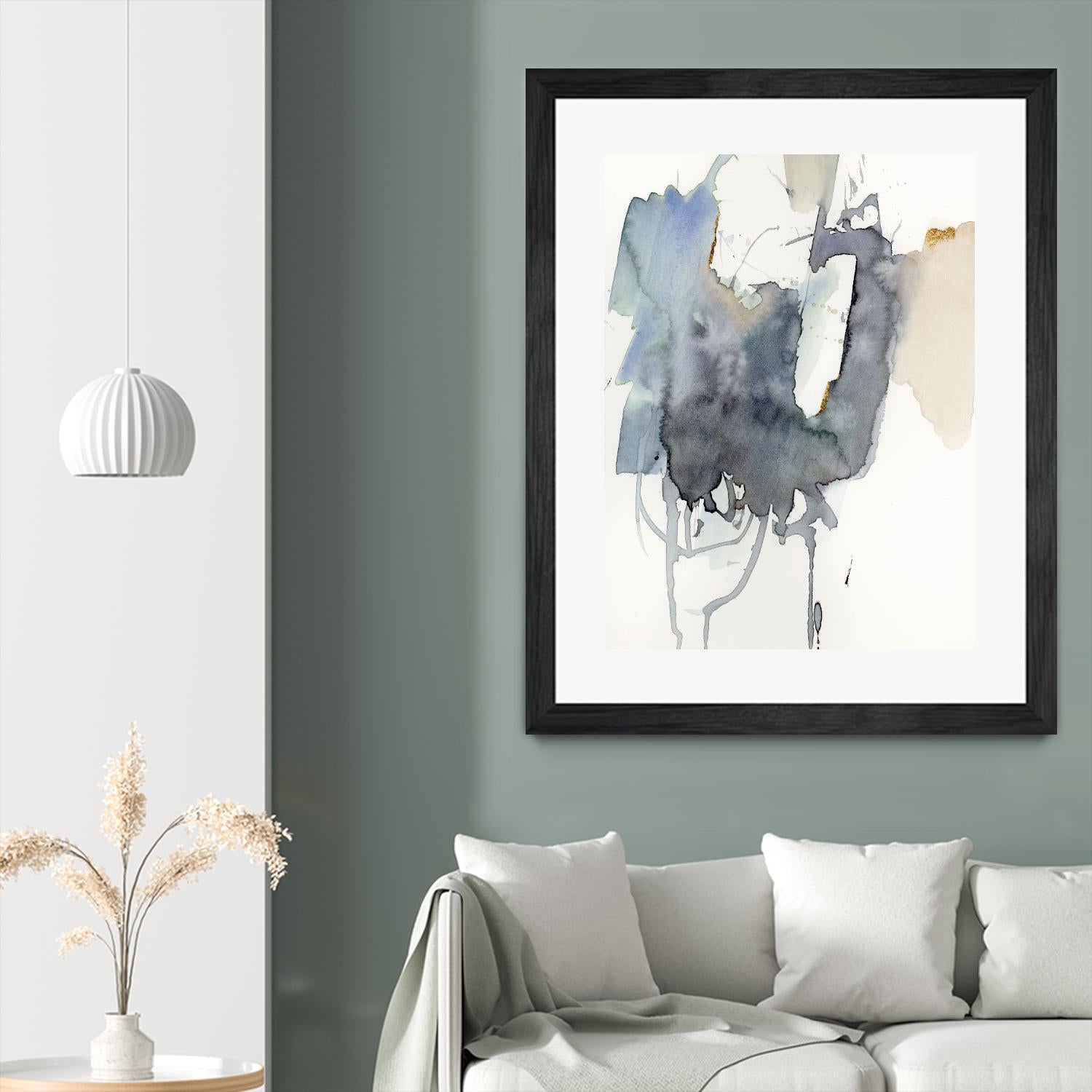 Indigo Splatter I by Victoria Barnes on GIANT ART - gold abstract abstract