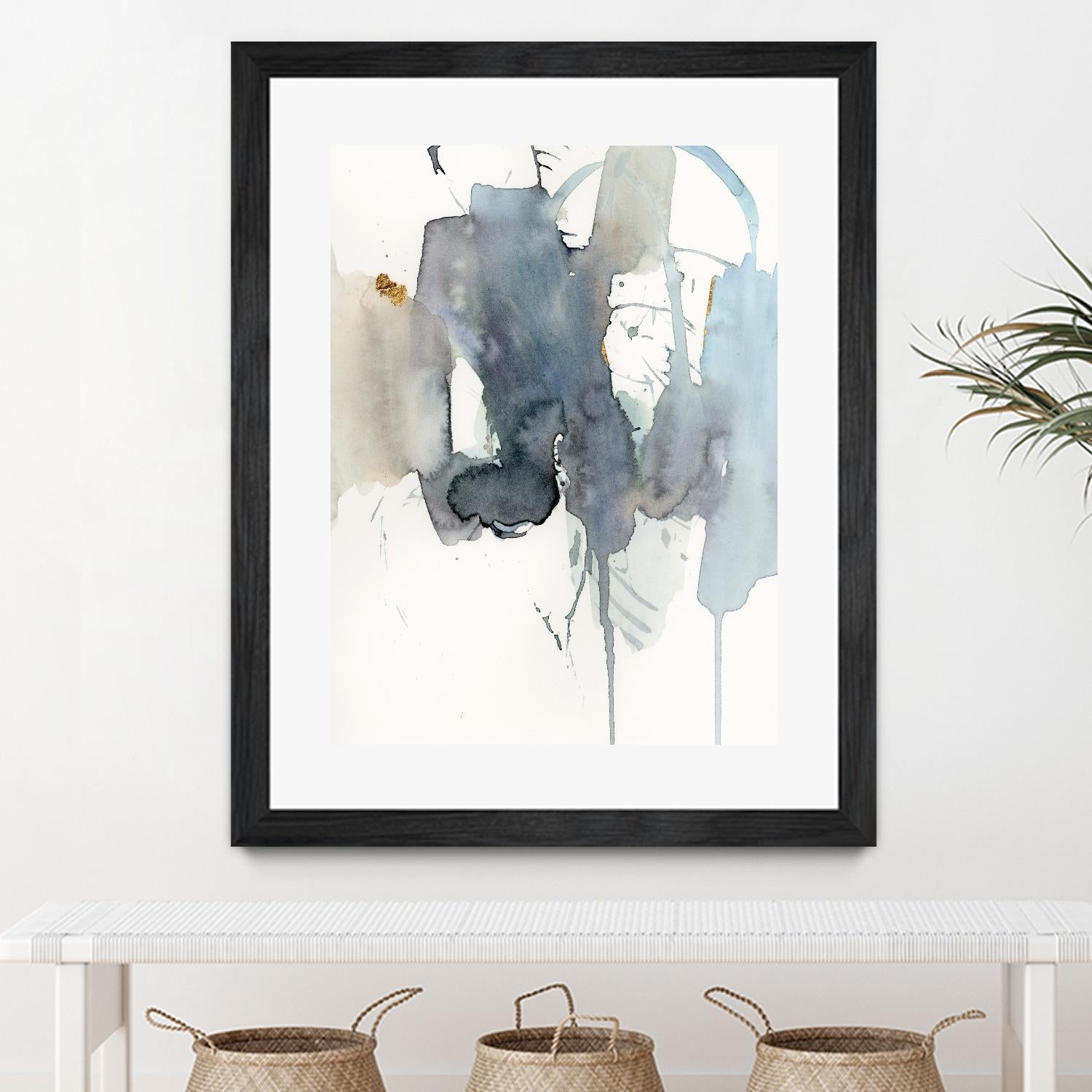 Indigo Splatter II by Victoria Barnes on GIANT ART - gold abstract abstract