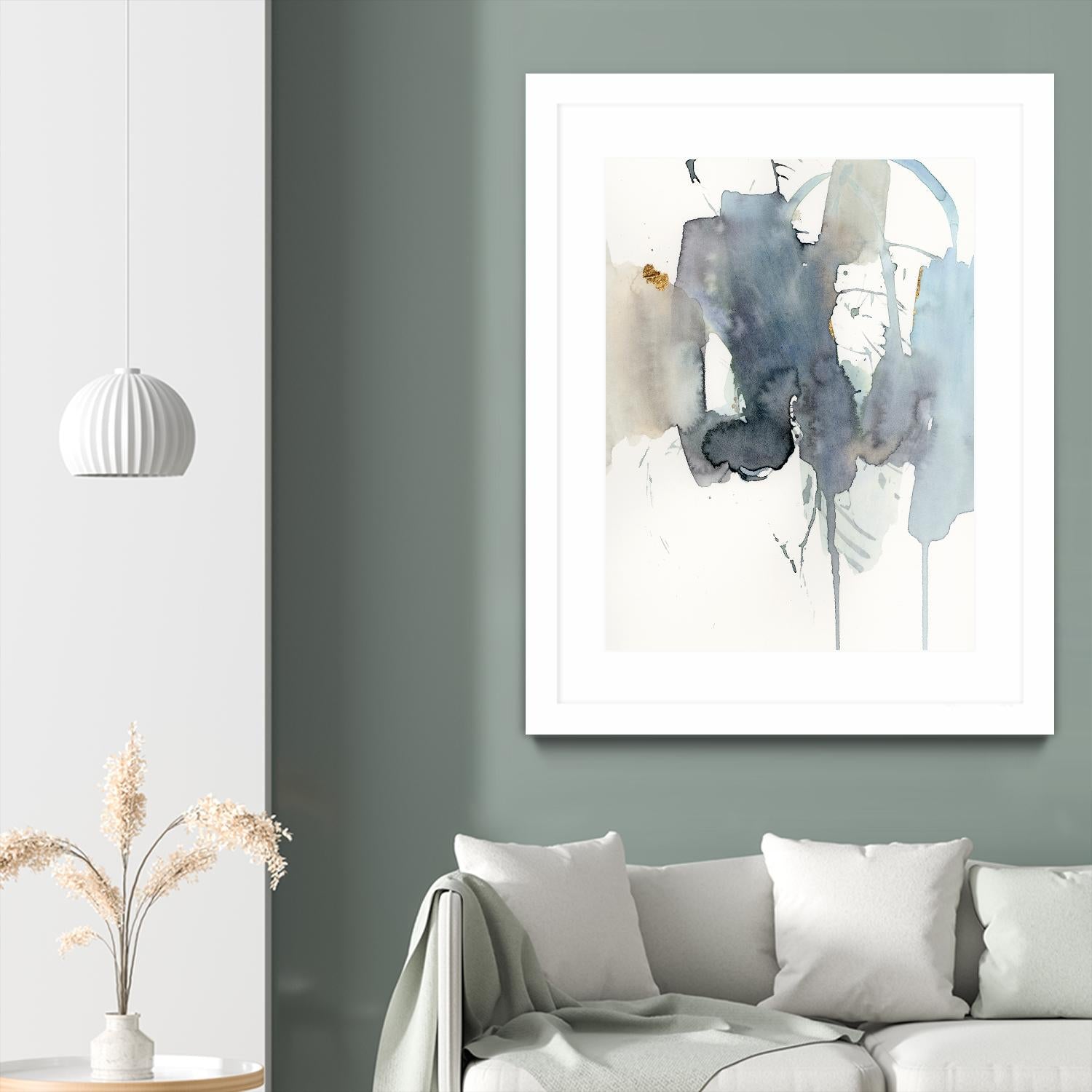 Indigo Splatter II by Victoria Barnes on GIANT ART - gold abstract abstract