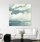 Textured Blue Seascape I by Emma Caroline on GIANT ART - beige landscapes & seascapes abstract