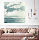 Textured Blue Seascape I by Emma Caroline on GIANT ART - beige landscapes & seascapes abstract