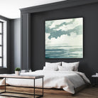 Textured Blue Seascape I by Emma Caroline on GIANT ART - beige landscapes & seascapes abstract