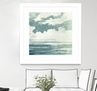 Textured Blue Seascape I by Emma Caroline on GIANT ART - beige landscapes & seascapes abstract