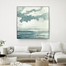 Textured Blue Seascape I by Emma Caroline on GIANT ART - beige landscapes & seascapes abstract