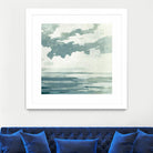 Textured Blue Seascape I by Emma Caroline on GIANT ART - beige landscapes & seascapes abstract