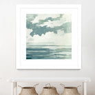 Textured Blue Seascape I by Emma Caroline on GIANT ART - beige landscapes & seascapes abstract