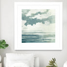 Textured Blue Seascape I by Emma Caroline on GIANT ART - beige landscapes & seascapes abstract