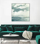 Textured Blue Seascape I by Emma Caroline on GIANT ART - beige landscapes & seascapes abstract