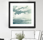 Textured Blue Seascape I by Emma Caroline on GIANT ART - beige landscapes & seascapes abstract