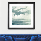 Textured Blue Seascape I by Emma Caroline on GIANT ART - beige landscapes & seascapes abstract