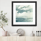 Textured Blue Seascape I by Emma Caroline on GIANT ART - beige landscapes & seascapes abstract