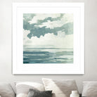 Textured Blue Seascape I by Emma Caroline on GIANT ART - beige landscapes & seascapes abstract