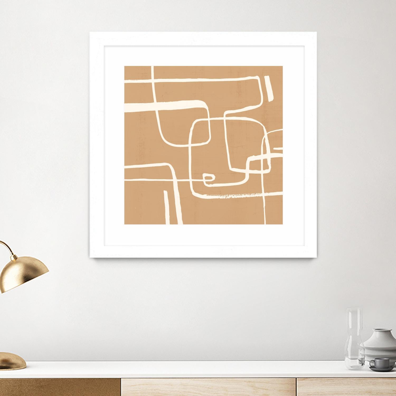 Wayfinder I by Victoria Barnes on GIANT ART - beige abstract abstract