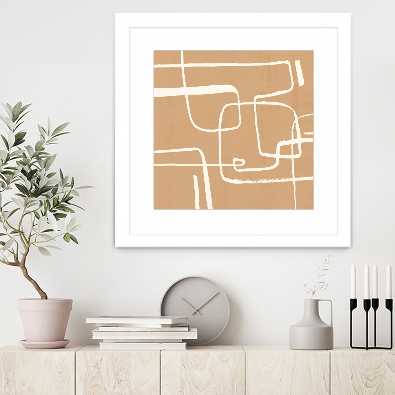 Wayfinder I by Victoria Barnes on GIANT ART - beige abstract abstract