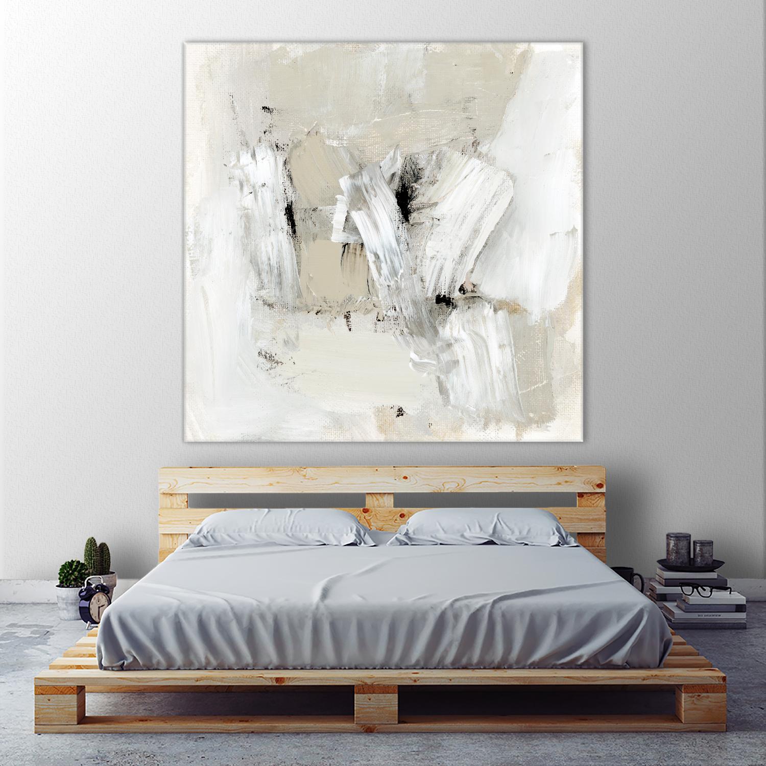 Neutral Brushstrokes I by Victoria Barnes on GIANT ART - beige abstract abstract