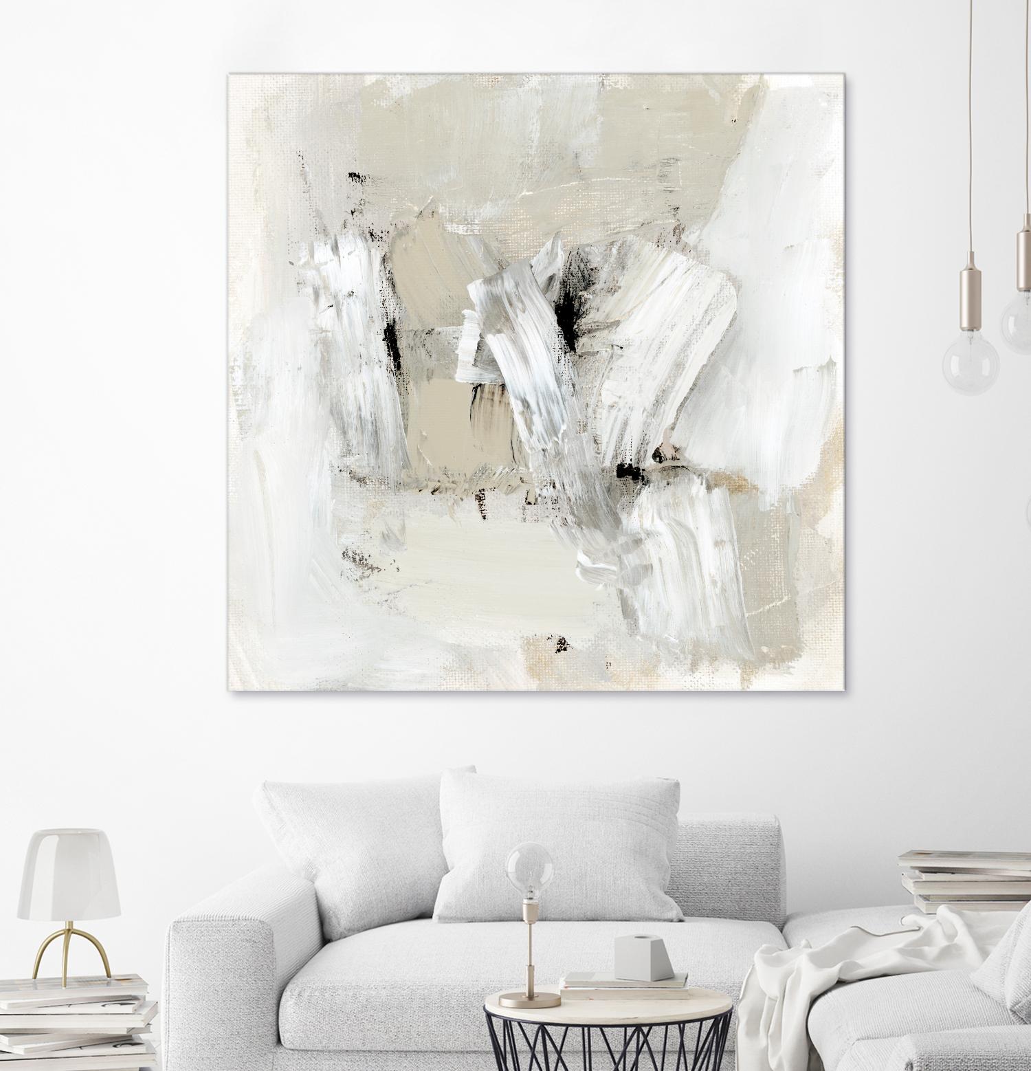 Neutral Brushstrokes I by Victoria Barnes on GIANT ART - beige abstract abstract