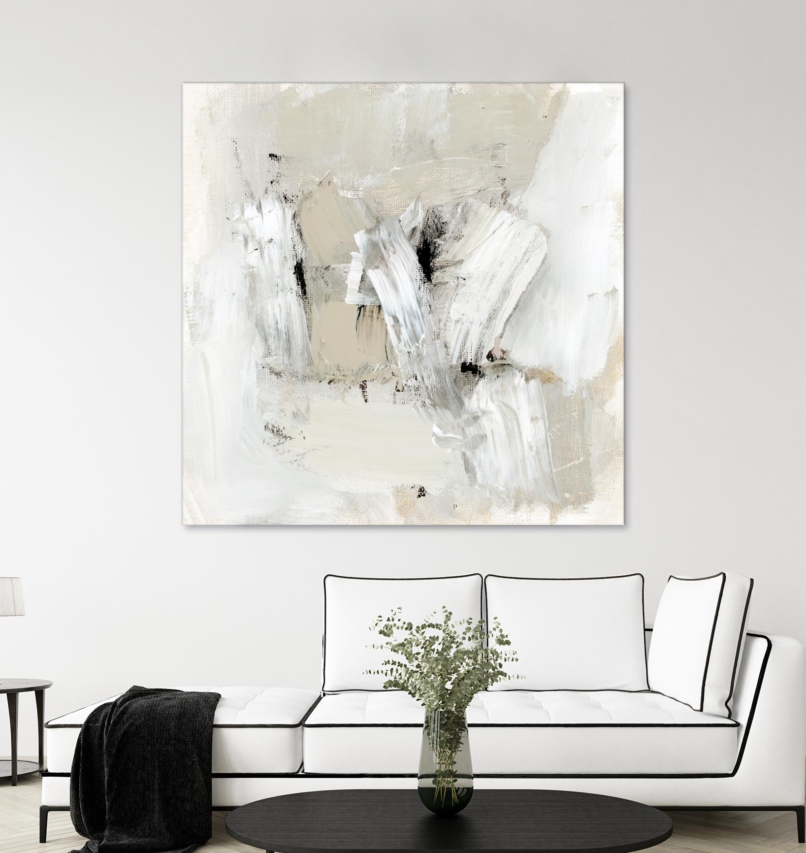 Neutral Brushstrokes I by Victoria Barnes on GIANT ART - beige abstract abstract