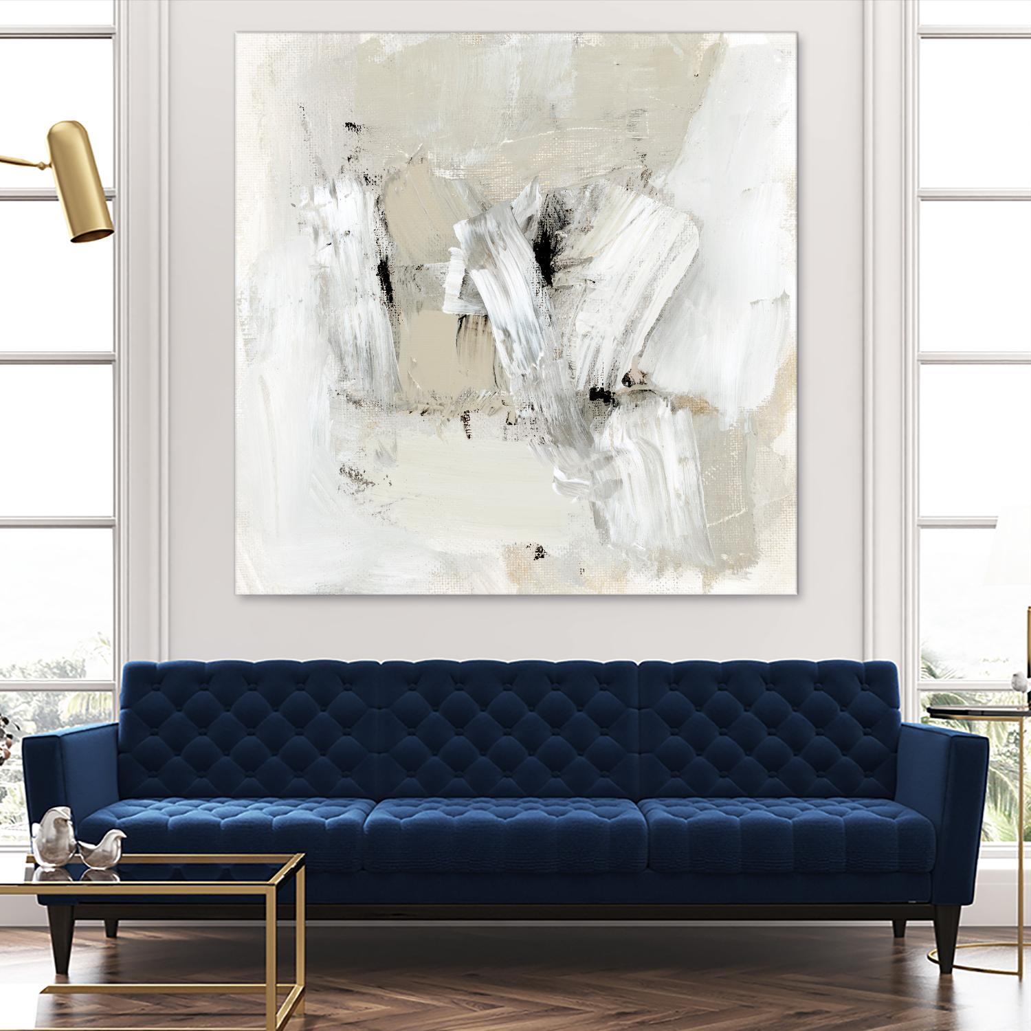 Neutral Brushstrokes I by Victoria Barnes on GIANT ART - beige abstract abstract