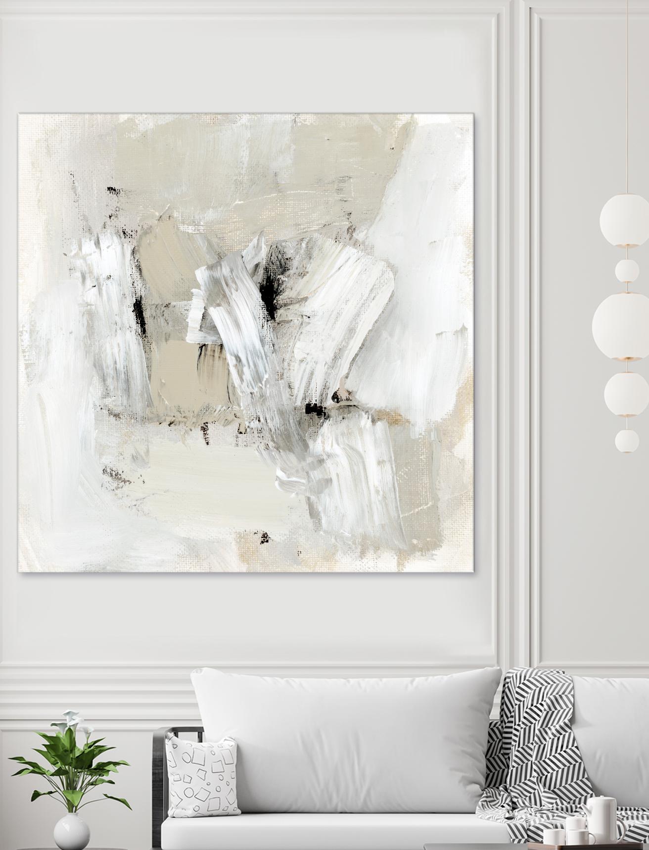 Neutral Brushstrokes I by Victoria Barnes on GIANT ART - beige abstract abstract