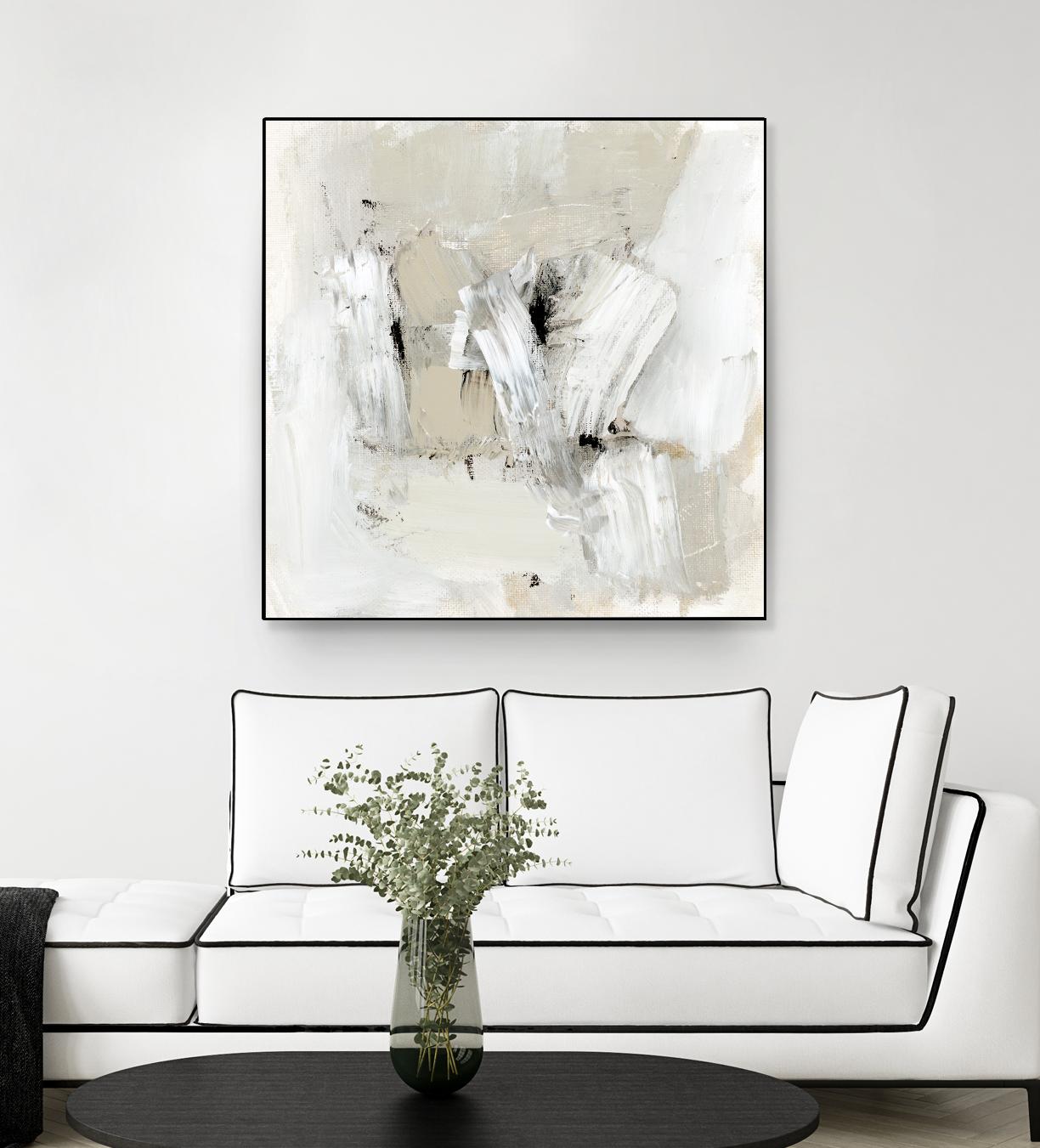 Neutral Brushstrokes I by Victoria Barnes on GIANT ART - beige abstract abstract