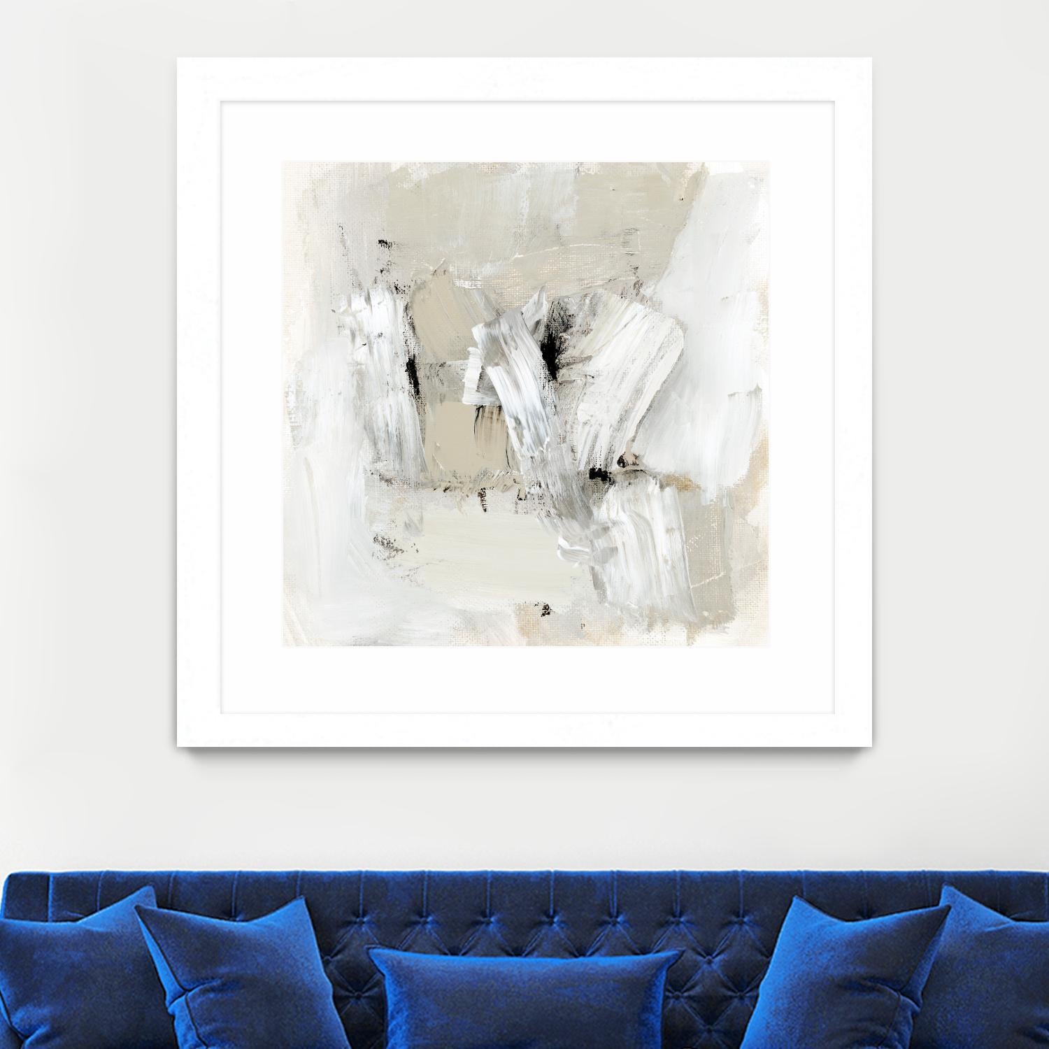 Neutral Brushstrokes I by Victoria Barnes on GIANT ART - beige abstract abstract